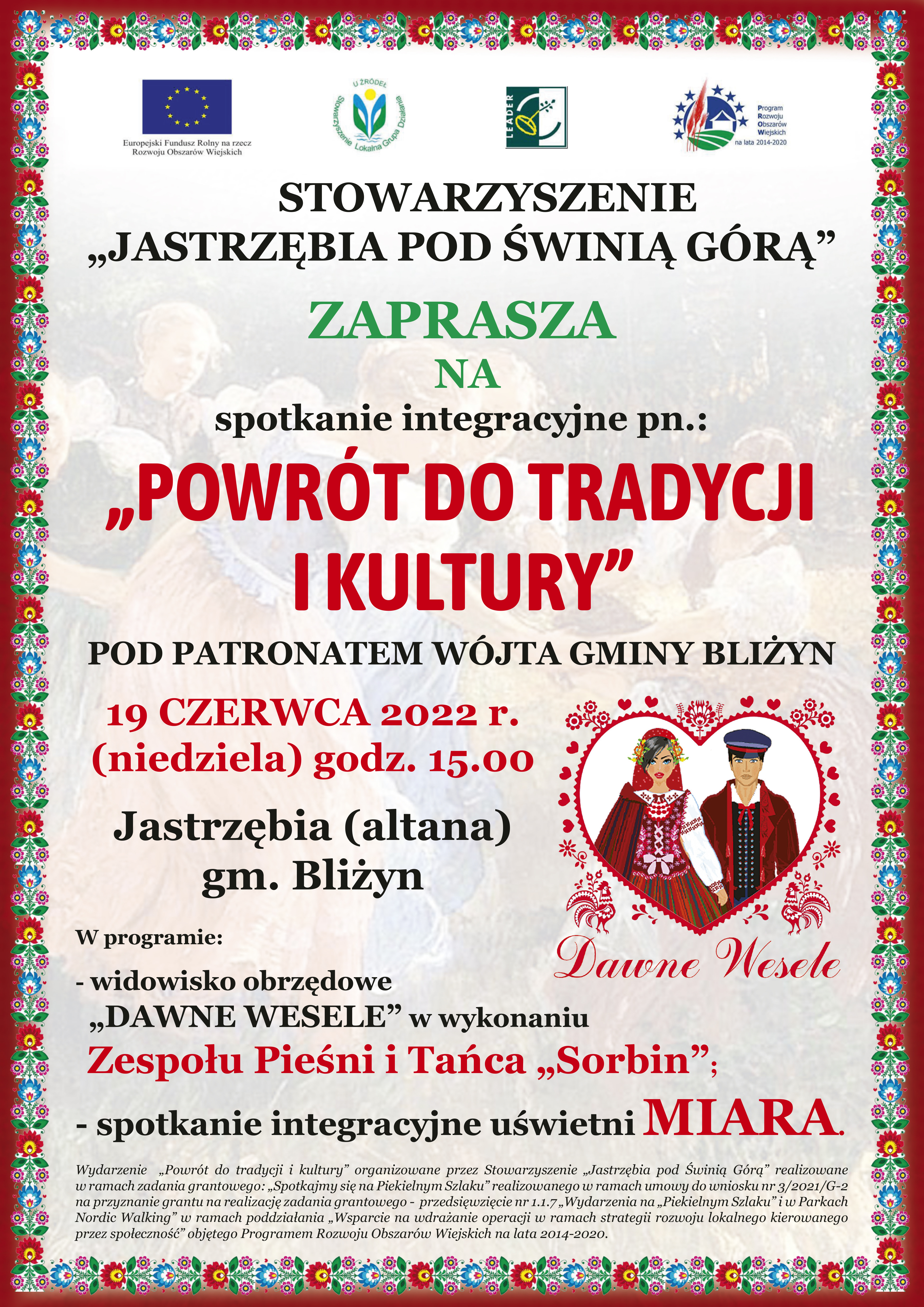 Bliżyn powrót do tradycji plakat