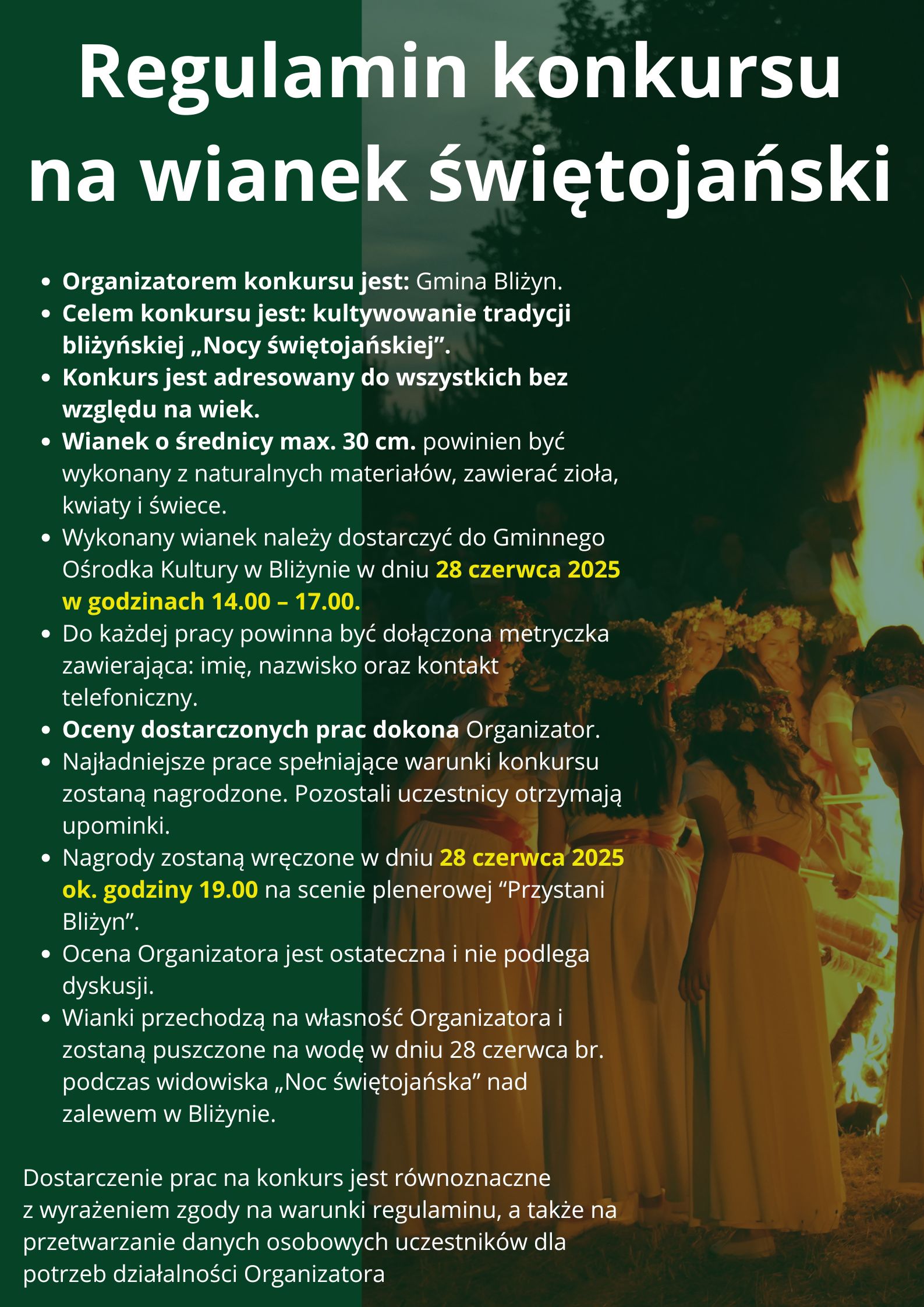 Regulamin konkursu na wianek świętojański 2025 002