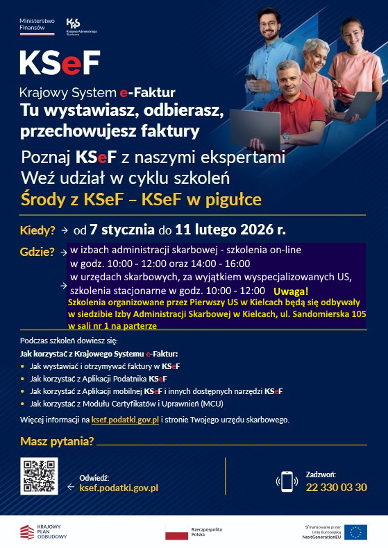 Plakat I US szkolenia KSeF w pigułce