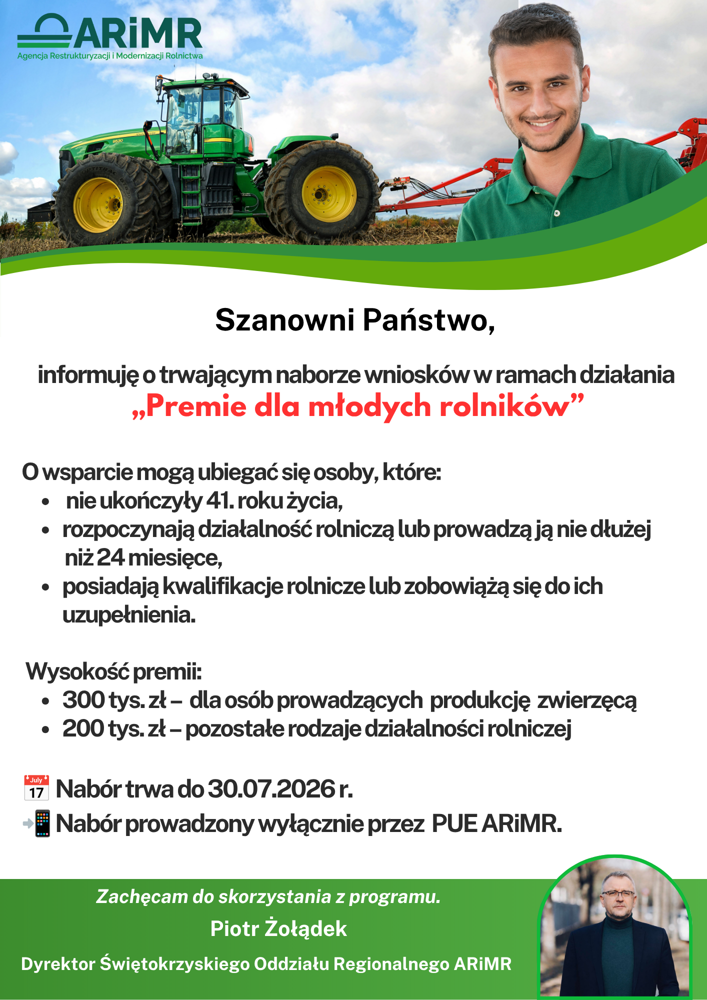 Plakat Informacja Młody Rolnik 002