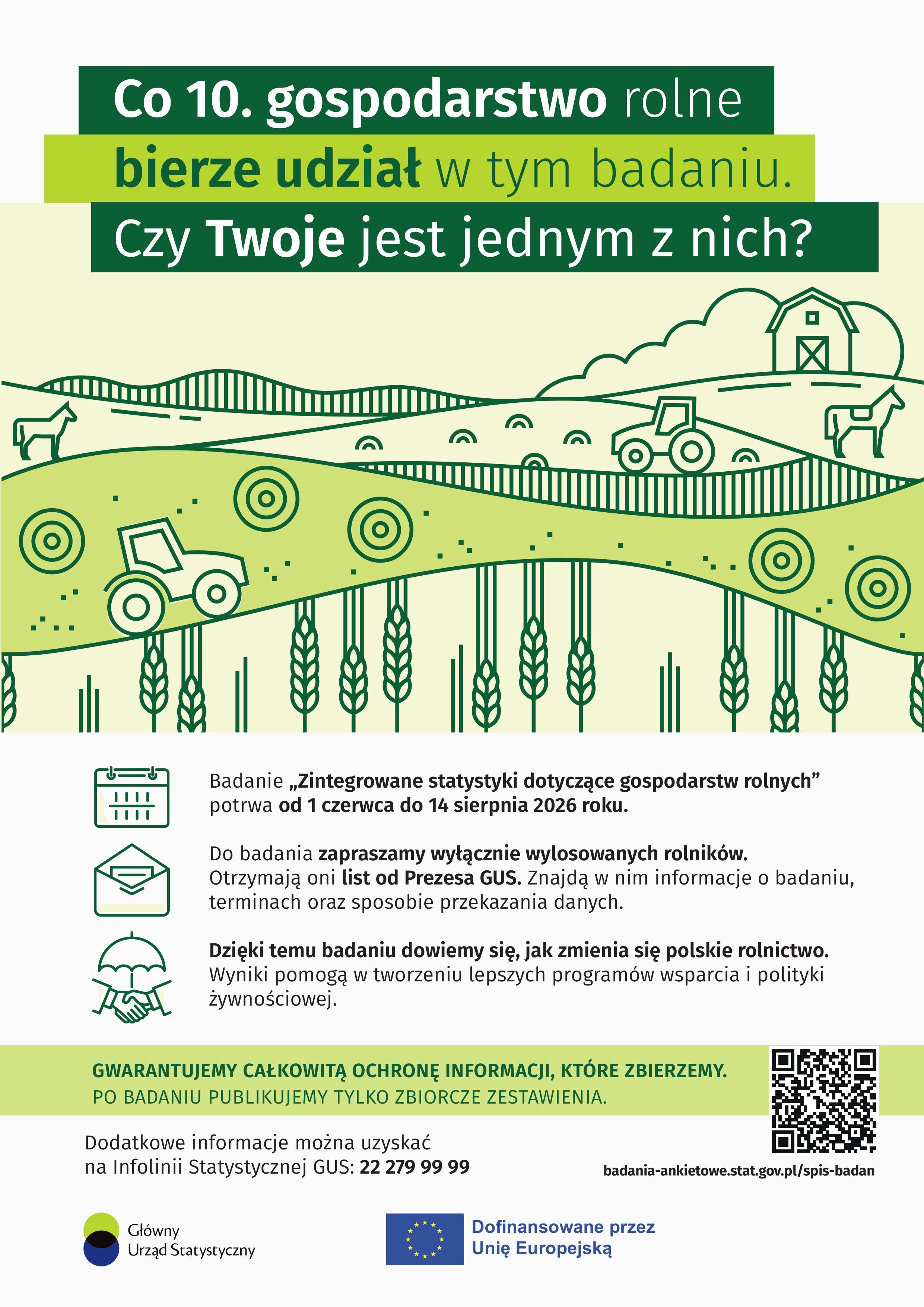 PlakatpromocyjnybadaniaZintegrowanestatystykidotyczacegospodarstwrolnychRSGR obrazy 0